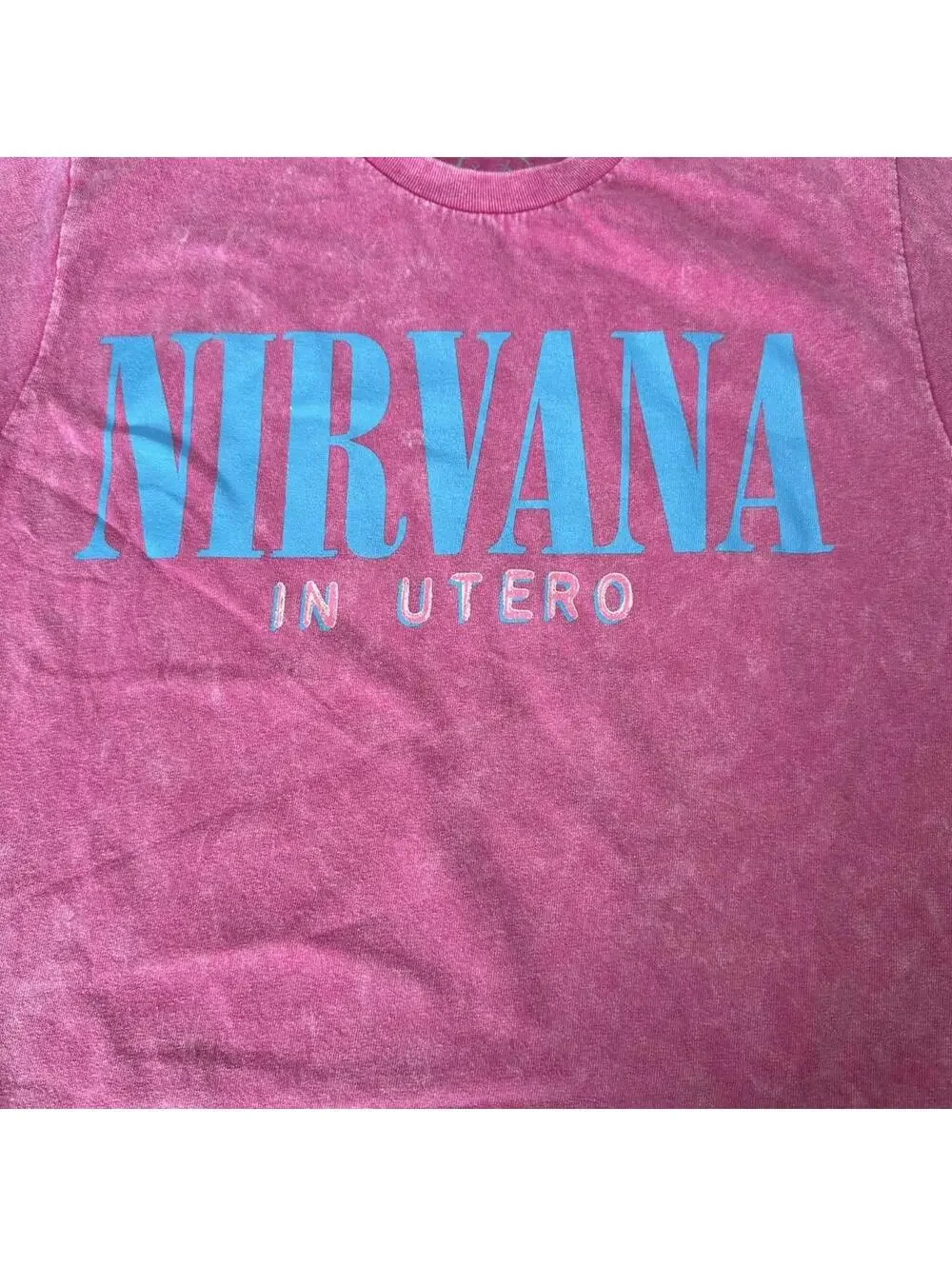 NIRVANA In Utero Pink & Blue Tee - Small